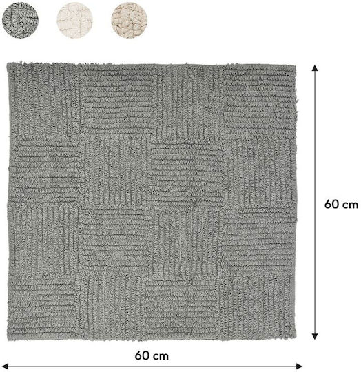 Sealskin Covoraș de Baie Bumbac Pătrat Reverse 800103 Gri 60x60buc