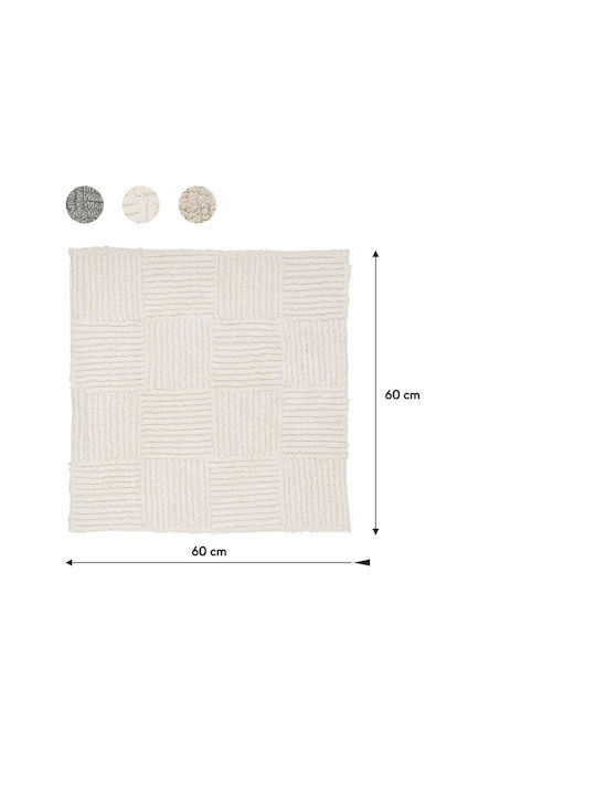 Sealskin Badematte Baumwolle Platz Reverse 800104 Ivory 60x60cm