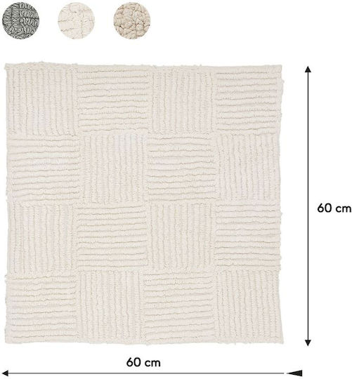 Sealskin Πατάκι Μπάνιου Βαμβακερό Τετράγωνο Reverse 800104 Ivory 60x60εκ.