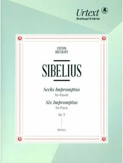 Breitkopf & Hartel Sibelius – Sechs Impromtus Op.5 Sheet Music for Piano
