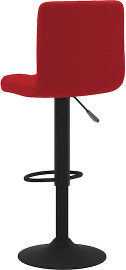 Scaune Bar cu Spătar & Înălțime Reglabilă Burgundia 2buc 40x47x90-111buc