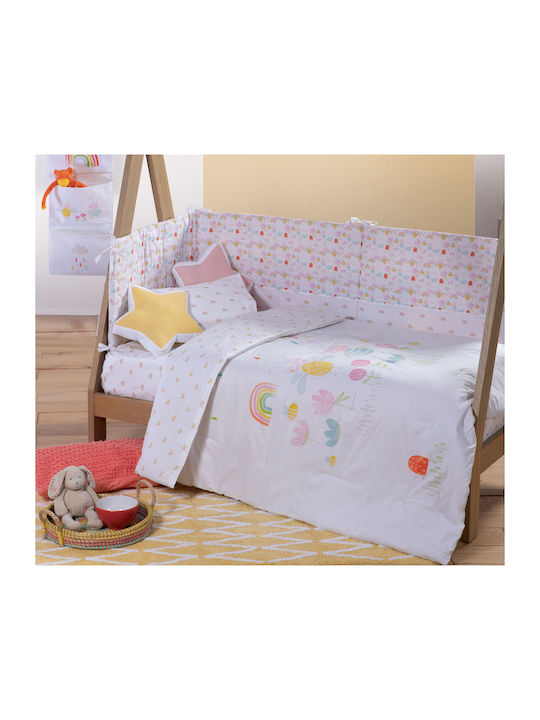 Nef-Nef Homeware Βρεφικό Κουβερλί Over the Rainbow 110x140cm White