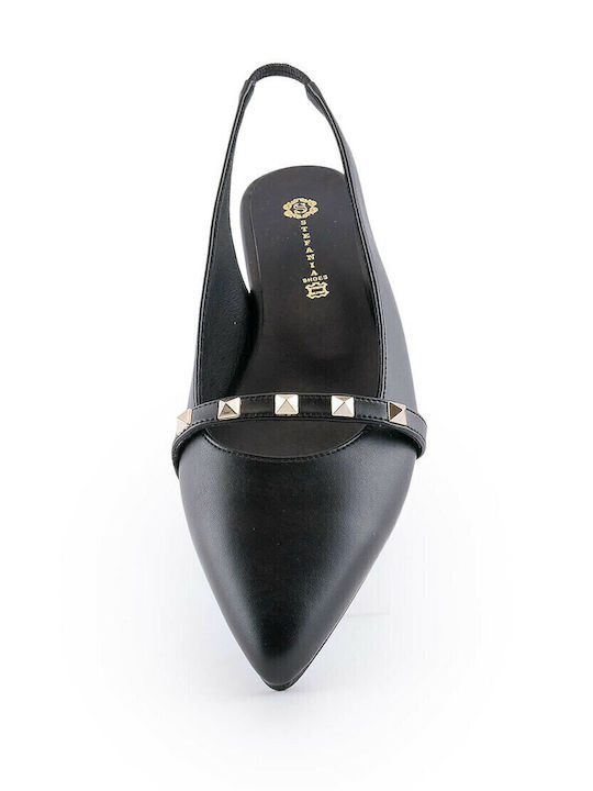 Γυναικείες Μπαλαρίνες Slingback σε Μαύρο Χρώμα