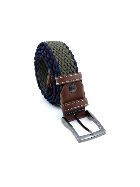 Legend Accessories Elastisch Herren Gürtel Gestrickt Khaki