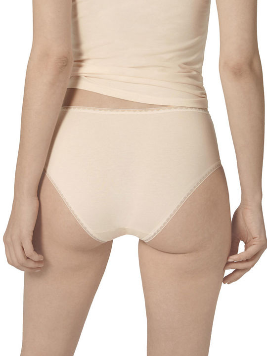 Go H Midi Βαμβακερά Damen Slip 2Pack Beige