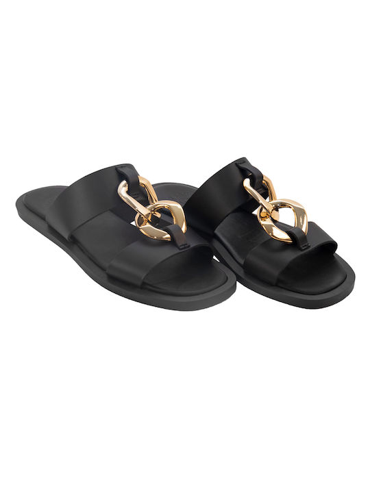 KOUROS LEATHER SANDALS-41-21-BLACK