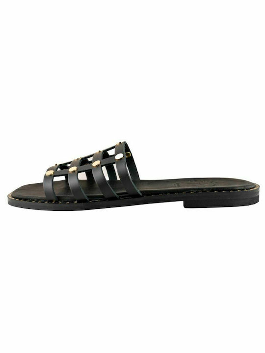 KOUROS LEATHER SANDALS-37-21-BLACK