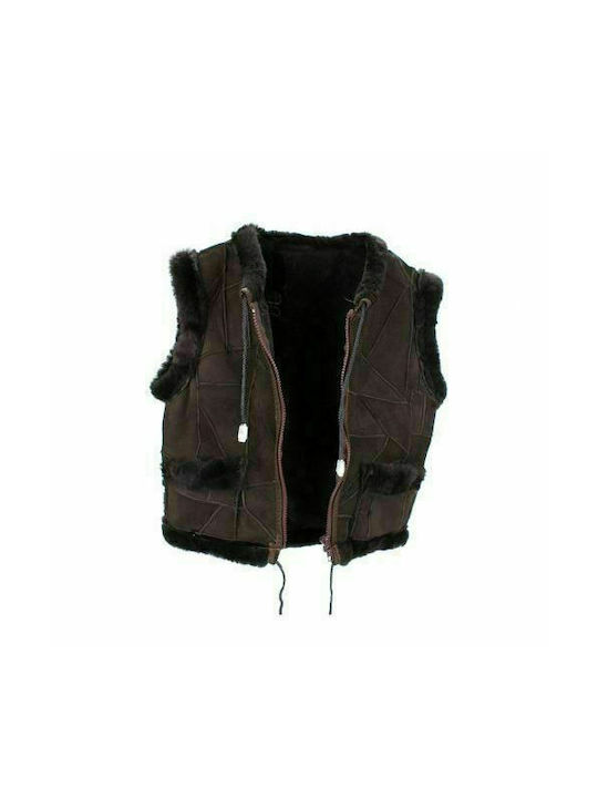 Dalis Leather-Leather Vest Children's Dark Brown-111334-(Children Age 1 - 16 years)