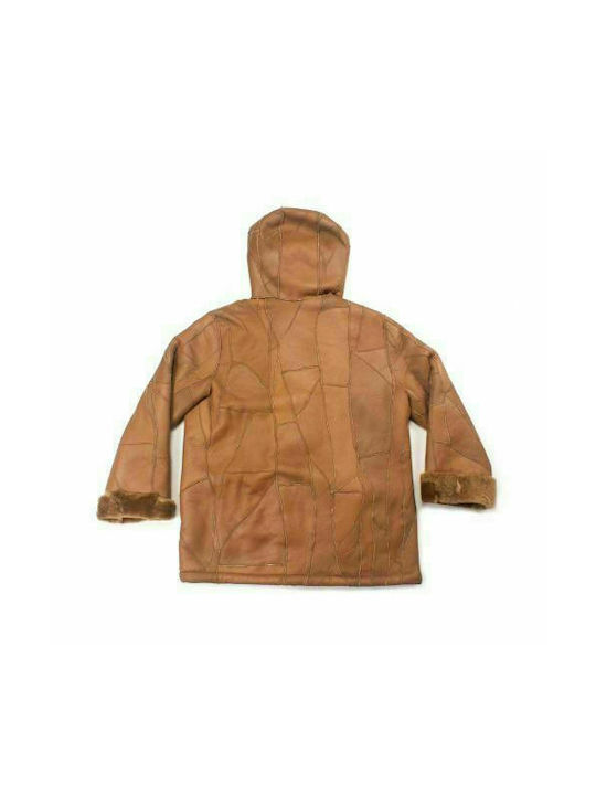 Dalis Leather-Leather Jacket Kids-06PMBRL-KAFE OPEN (children up to 6 years old)