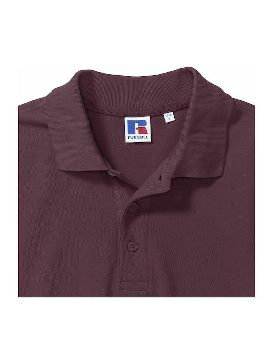 Russell Europe Ανδρικό Διαφημιστικό T-shirt Κοντομάνικο Burgundy