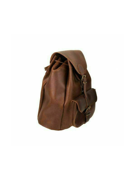 KOUROS-Leather Backpack Backpack Leather Crust-403-KAFE