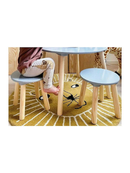 Kids Table and Chairs Set made of Wood Pink Jabadabado