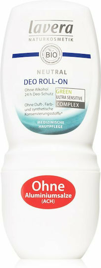 Lavera Neutral Organic Evening Primrose Oil Deo Φυσικό Αποσμητικό 24h σε Roll-On Χωρίς Αλουμίνιο 50ml