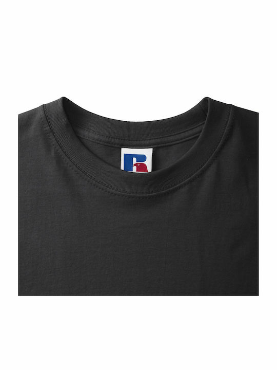 Russell Europe Ανδρικό Διαφημιστικό T-shirt Κοντομάνικο σε Μαύρο Χρώμα