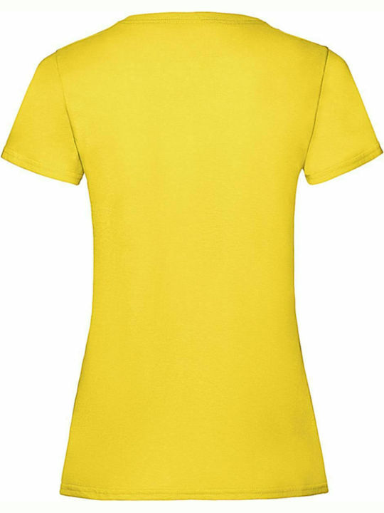 Fruit of the Loom Valueweight Women's Short Sleeve Promotional T-Shirt Yellow