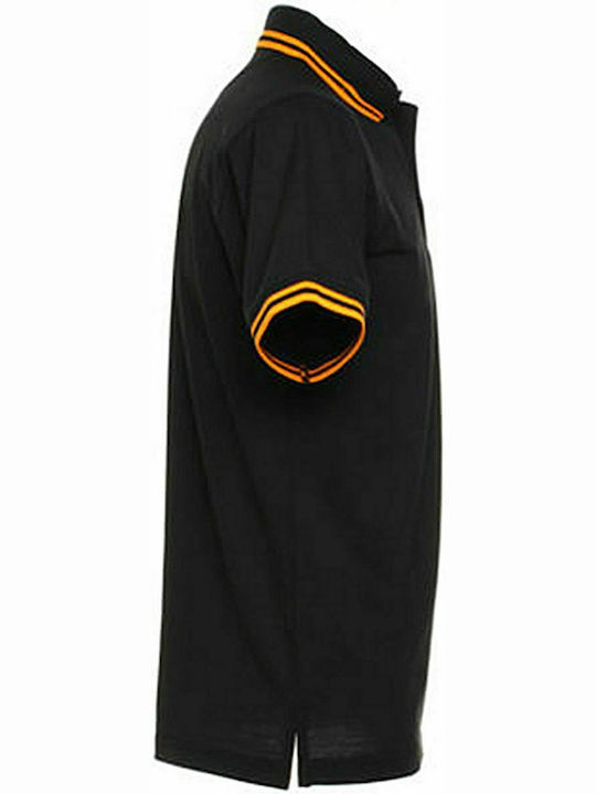 Kustom Kit Tipped Collar KK409 Ανδρικό Διαφημιστικό Polo T-shirt Black / Orange