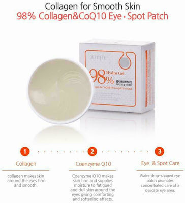 Petitfee Μάσκα Ματιών για Ενυδάτωση 60τμχ Collagen & CoQ10 Hydrogel