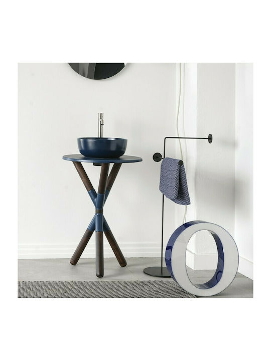 Scarabeo Glam Countertop Sink Porcelain 33x33x12.5cm Ocean Blue