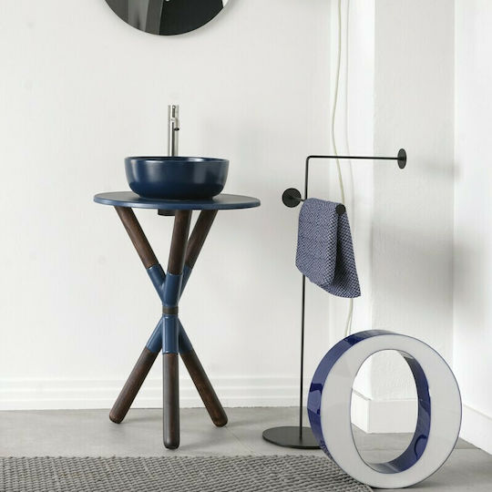 Scarabeo Glam Countertop Sink Porcelain 33x33x12.5cm Ocean Blue