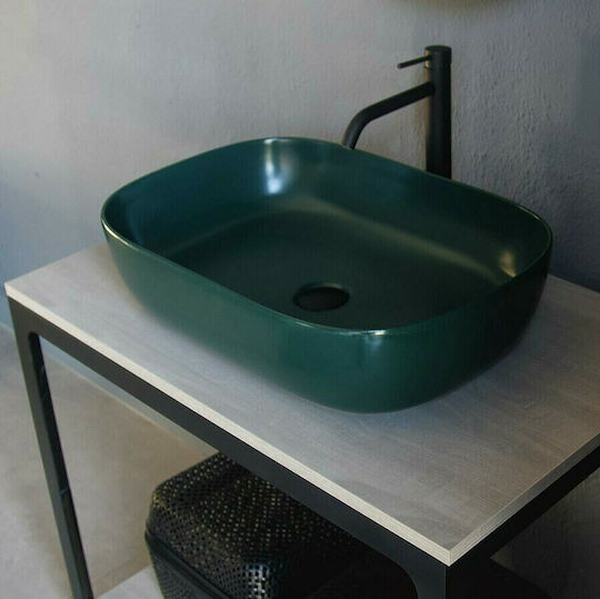 Scarabeo Glam Επικαθήμενος Νιπτήρας Πορσελάνης 56x39x14cm Musk Green Scarabeo Glam Επικαθήμενος Νιπτήρας Πορσελάνης 56x39x14cm Musk Green