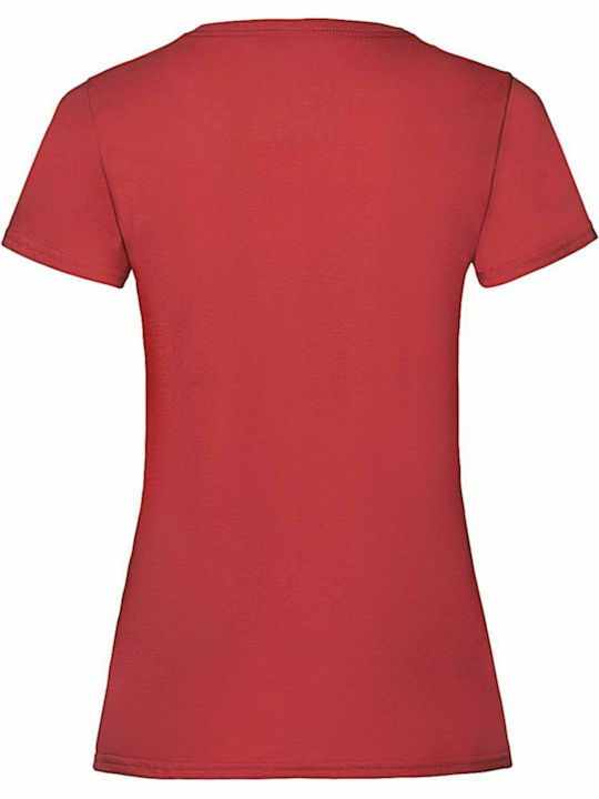 Fruit of the Loom Valueweight T Women's Short Sleeve Promotional T-Shirt Red