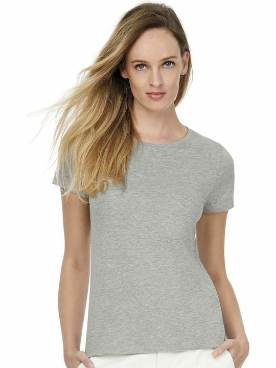 B&C E150 Women's Short Sleeve Promotional T-Shirt Sport Grey