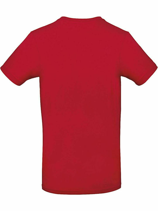 B&C E190 Men's Short Sleeve Promotional T-Shirt Red