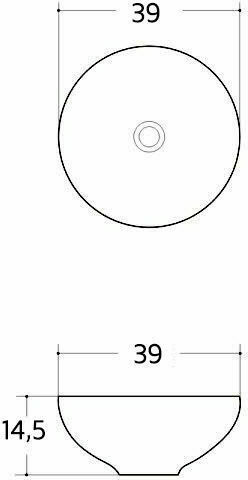 Piccadilly GA-788B Countertop Sink Porcelain 39x39x17cm White