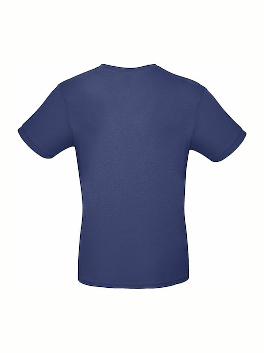 B&C E150 Ανδρικό Διαφημιστικό T-shirt Κοντομάνικο Electric Blue