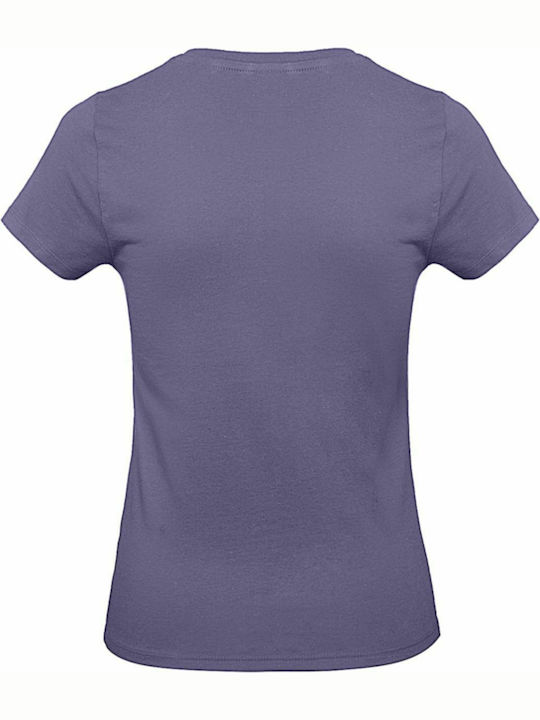 B&C E190 Women's Short Sleeve Promotional T-Shirt Millenial Lilac