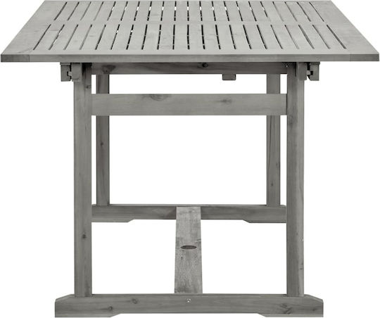 Wooden Masa pentru spații exterioare Extensibil Gri 150(+50)x100x75buc