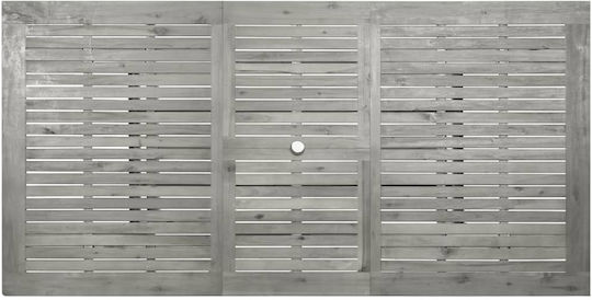 Wooden Masa pentru spații exterioare Extensibil Gri 150(+50)x100x75buc