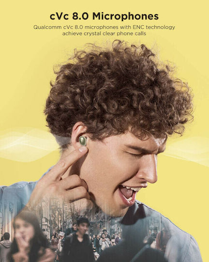 1More ESS6001T In-ear Bluetooth Handsfree Ακουστικά με Αντοχή στον Ιδρώτα και Θήκη Φόρτισης Χρυσά