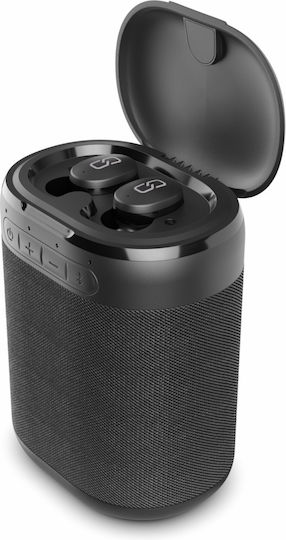 Ledwood Versa In-Ear Bluetooth-Freisprecheinrichtung Kopfhörer mit Ladeetui Schwarz