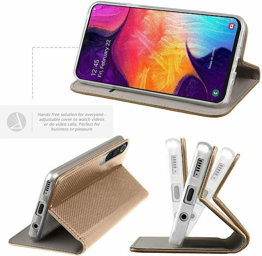 Smart Magnet Book Δερματίνης Χρυσό (Redmi Note 9T)