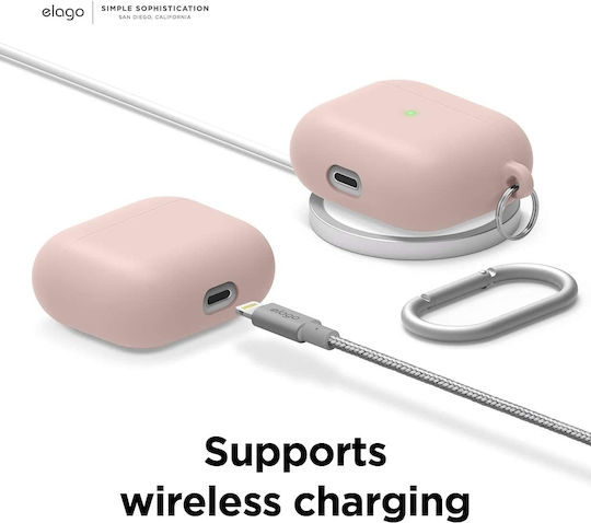 Elago Liquid Hybrid Silicone Case with Keychain Lovely Pink for Apple AirPods 3