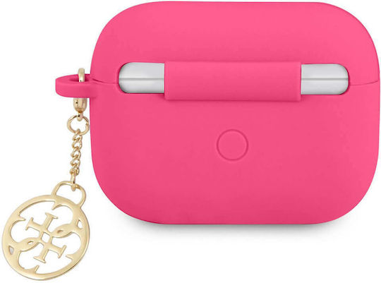 Guess Logo Калъф в Фуксия цвят за Apple AirPods Pro