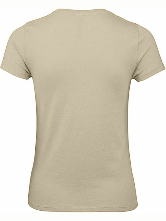 B&C E150 Women's Short Sleeve Promotional T-Shirt Sand