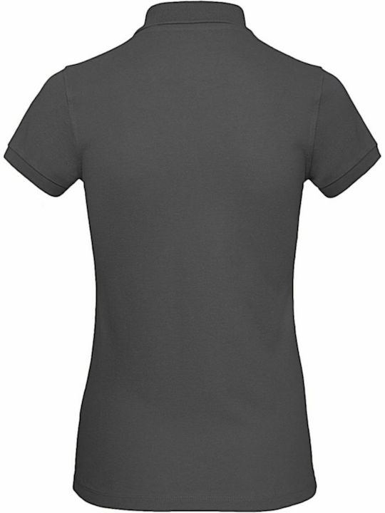 B&C Inspire Women's Short Sleeve Promotional Blouse Dark Grey