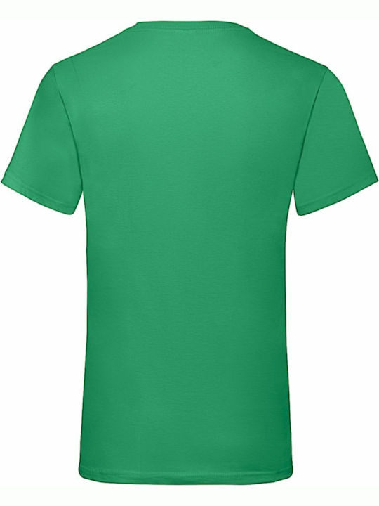 Fruit of the Loom Valueweight V Τ Bărbătesc Verde Kelly