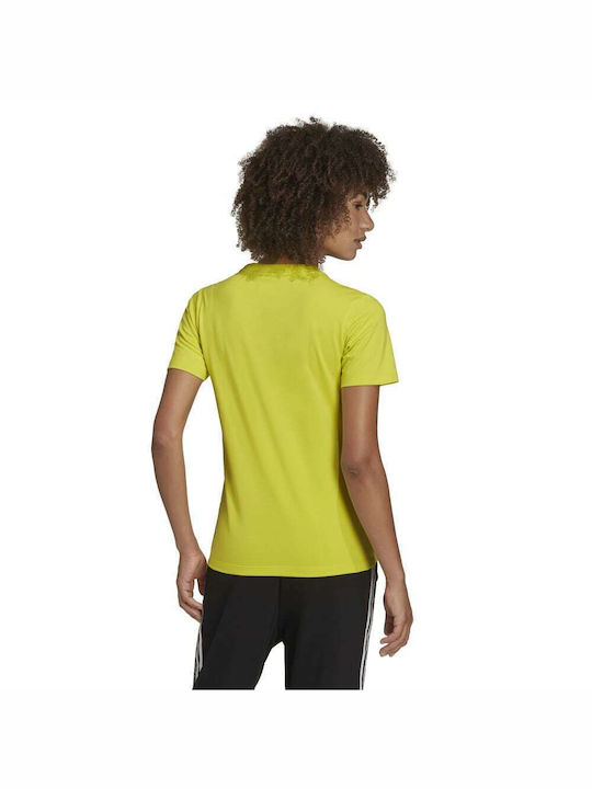 Adidas Γυναικείο Αθλητικό T-shirt Κίτρινο