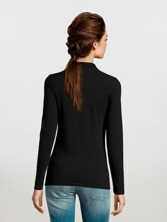 Sol's Perfect LSL Women's Long Sleeve Promotional Blouse Black