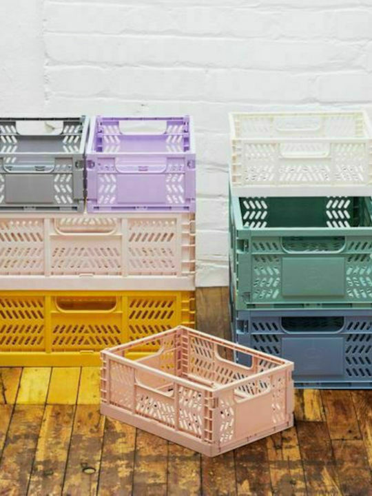3 Sprouts Children's Folding Storage Basket made of Plastic Purple 29.2x21.6x12.7cm 1pcs
