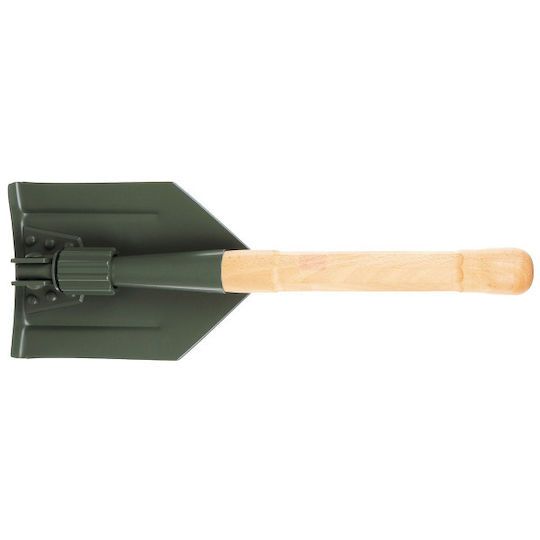 MFH CH Folding Spade Wooden Handle Shovel Survival with Saw & Knife