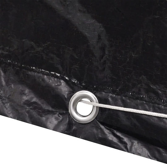 vidaXL Waterproof Dining Table Cover 160x55x182cm in Black Colour 2 Pieces