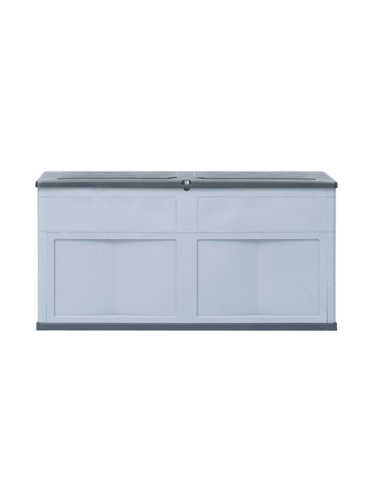 vidaXL Plastic Outdoor Storage Box 320lt Gray 119x46x60cm