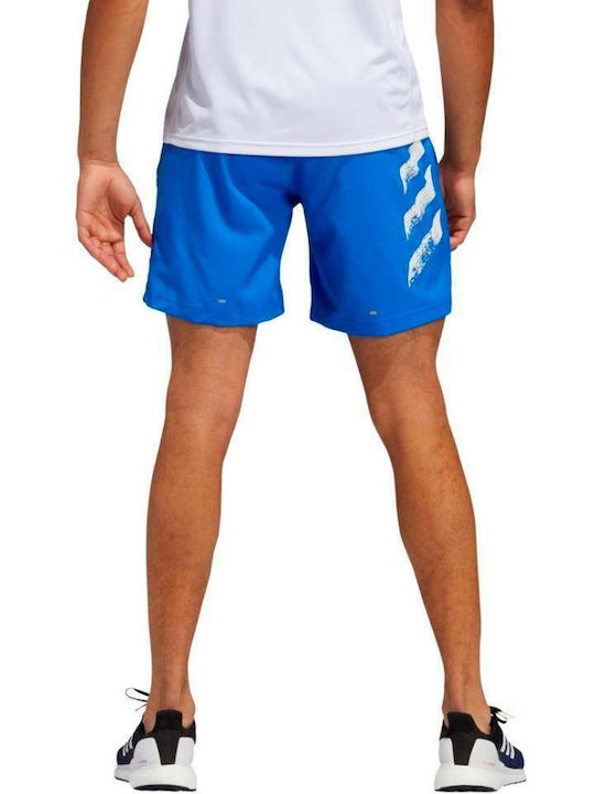 adidas Run It 3-Stripes PB Αθλητική Ανδρική Βερμούδα Μπλε
