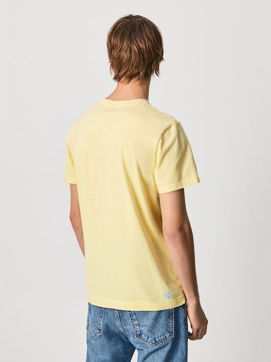 Pepe Jeans Men's Short Sleeve T-shirt Yellow