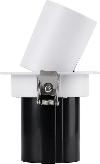 GloboStar Virgo-S Μονό LED Φυσικό Λευκό Σποτ σε Λευκό Χρώμα
