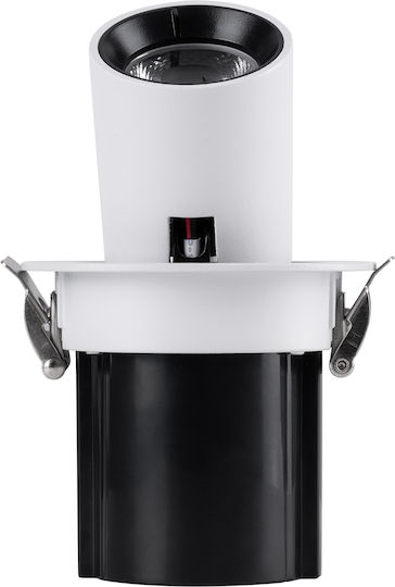 GloboStar Virgo-S Μονό LED Φυσικό Λευκό Σποτ σε Λευκό Χρώμα